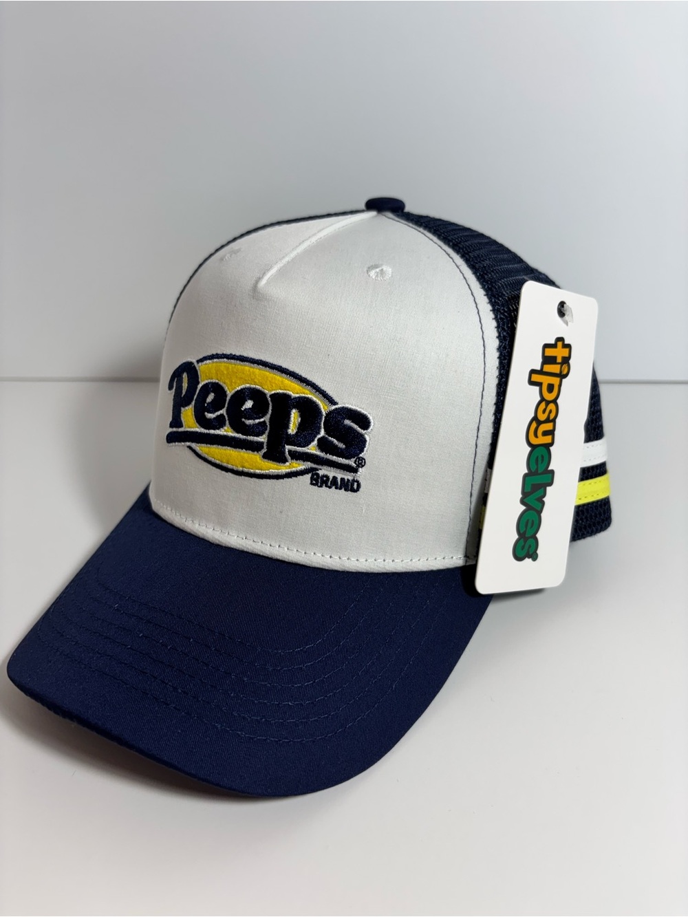 Tipsy Elves PEEPS Brand Logo Trucker Style Mesh Snapback Adjustable Hat  NWT